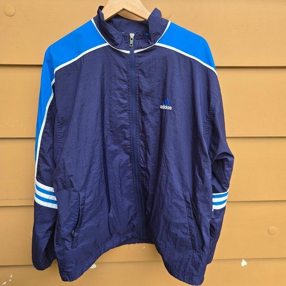 Vintage Adidas full zip mens loose fit sz small windbreaker